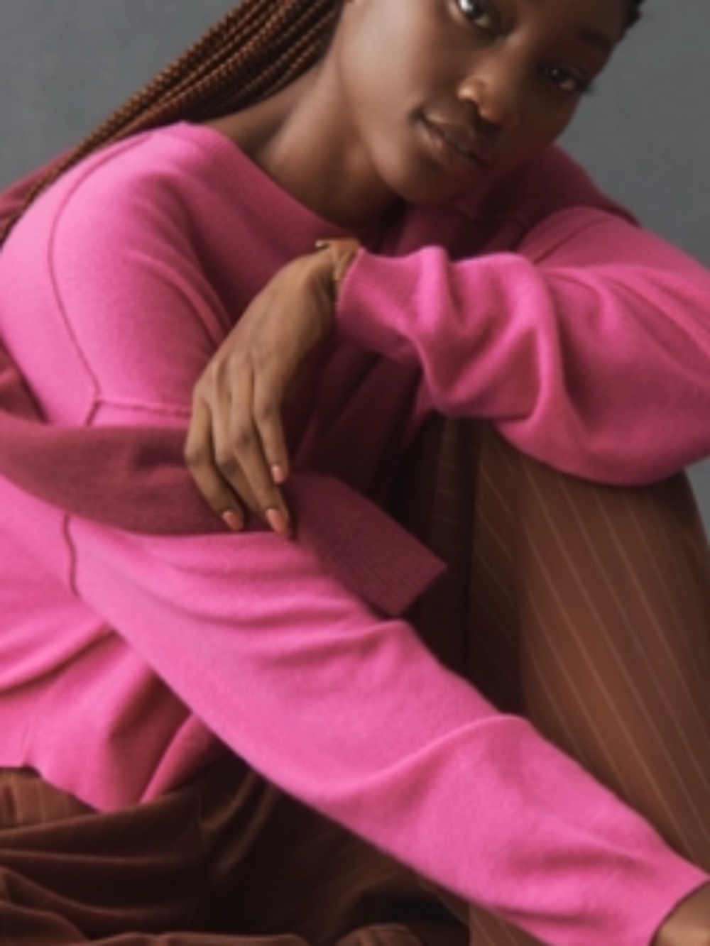 Alani 100% Cashmere Sweater by Pilcro: Crop Crew-Neck Edition